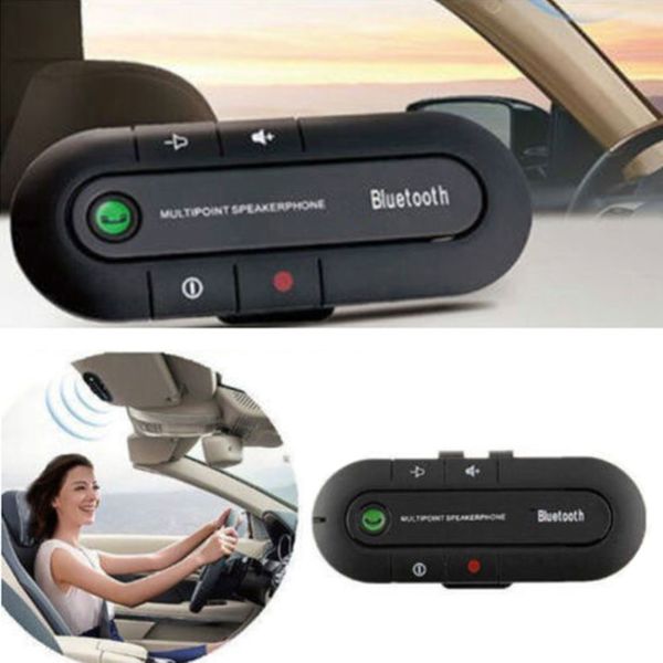 

bluetooth handscar kit wireless bluetooth speaker phone mp3 music player portable useful clip speakerphone with car charger