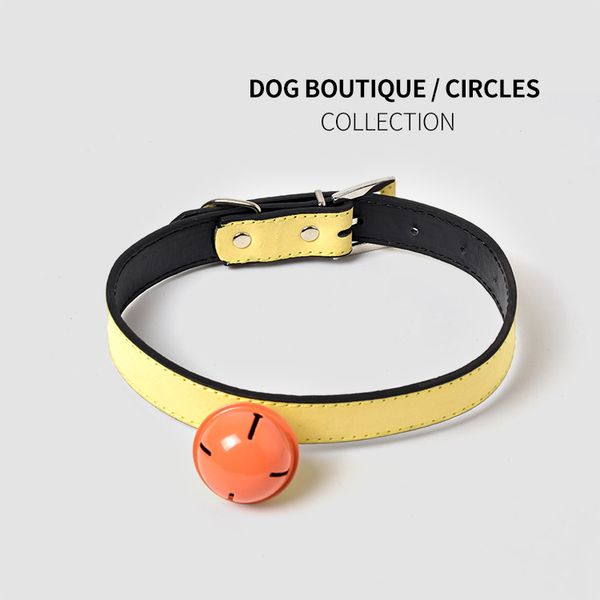 

new pet supplies leather adjustable collar variety of dog cat bell collar have four colors are available and ing