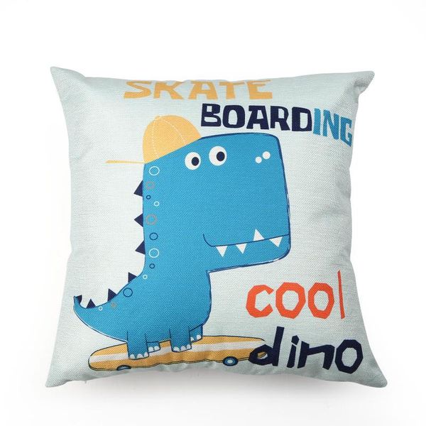 

мультфильм динозавр дети бросьте наволочку, декоративный хлопок белье подушка обложка 45 * 45см площадь наволочка домашнего украшения