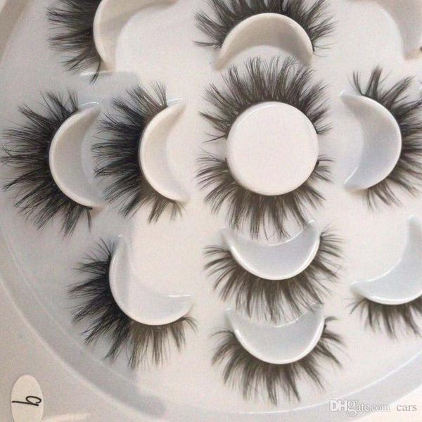 

bao cheryl 7pair set false eyelashes natural long curly thick soft fake eye lash extensions lotus shape flair eyelashes makeup terrier lash