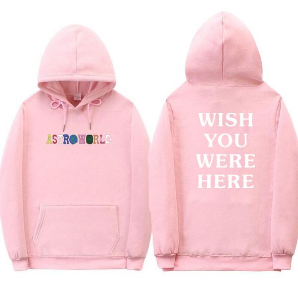 

2018 трэвис скотт astroworld толстовки мужчин / женщин вскользь aw mens балахон осень с длинным рукавом hip hop уличной, Black