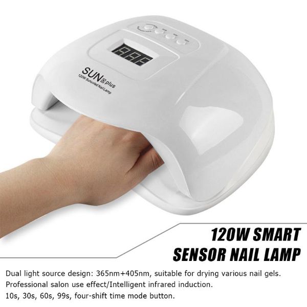 

professional nail lamp 120w led uv light timer glue dryer manicure eu plug