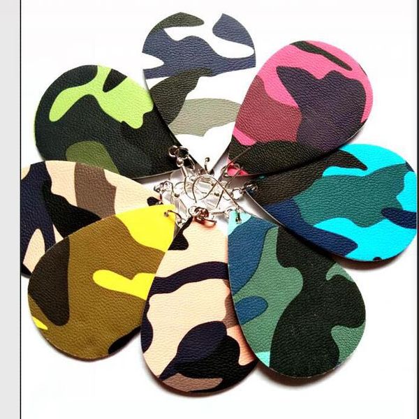 

new simple water drop teardrop pu leather earrings for women, Silver