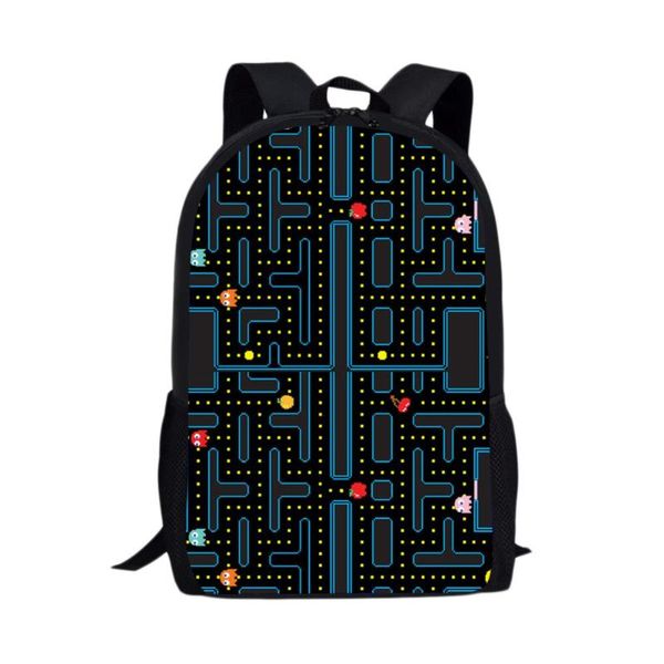 

fashion cartoon student backpack pacman retro game bag girls travel bag teenagers boys school bag large capacity