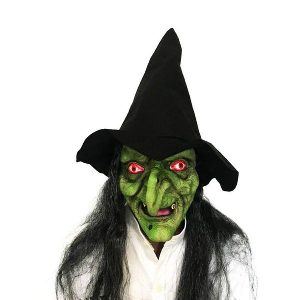 

halloween long face маска для волос horror witch face scary latex стяжкой hat партия танцульки производительность реквизит