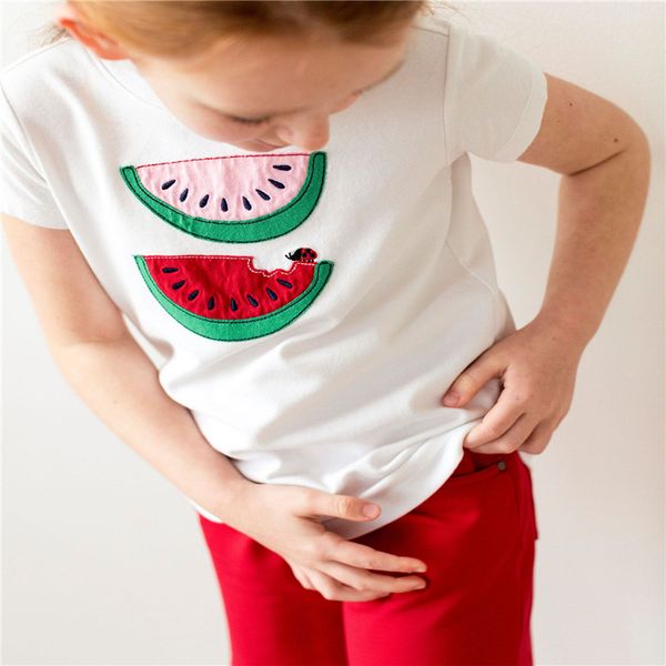

jumping meters baby tees watermelon applique child short sleeves summer t shirts kids cartoon unicorn girls cotton clothing, Blue