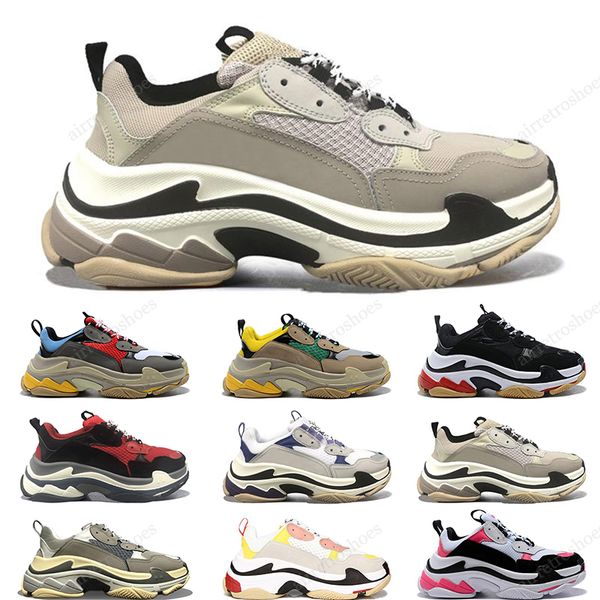 

2020 new triple s platform designer sneakers men women chaussures paris 17fw triple black white cream red casual shoes luxury shoes 36-45