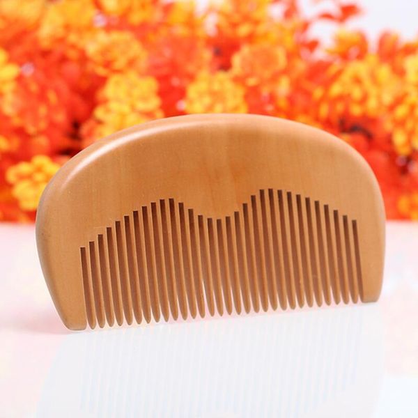 MOQ 50 pcs Hot Sale Madeira Comb personalizado seu logotipo Barba Pente personalizado Combs Laser gravado Comb cabelo de madeira por Homens Higiene LX8358