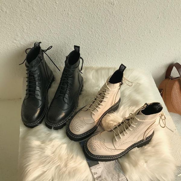 

2019 халаза сапоги женщина ветер красивый локомотив сапоги черный женщины короткие, Black