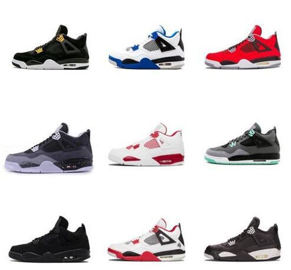 

new travis houston blue 4 raptors 4s mens basketball shoes pure money black cat white cement bred fire alternate sport sneakers