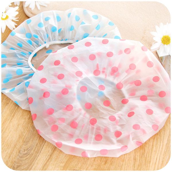 

waterproof elastic shower cap reusable bath head hair cover thicken elastic bath hat bathing cap women spa bathing accessory