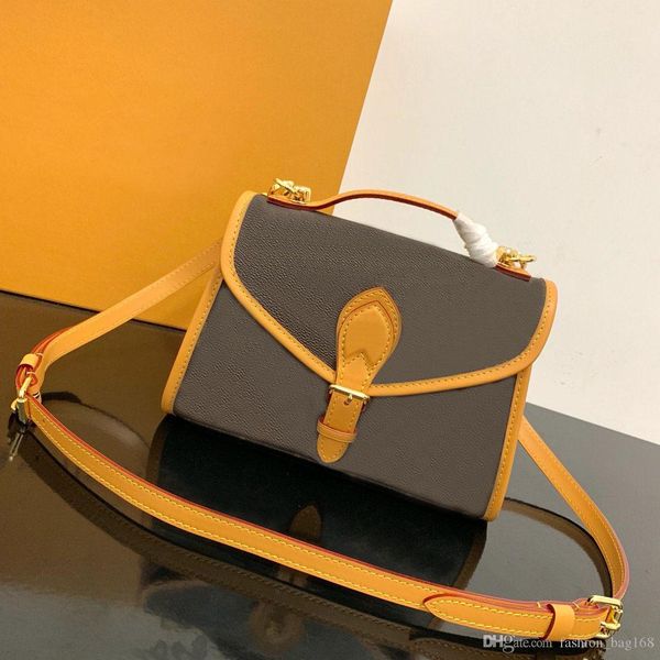 

fashion designer classic women handbags cross body messenger bag brown letter bag genuine leather vintage strap shoulder bag