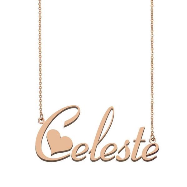 

celeste name necklace, Silver