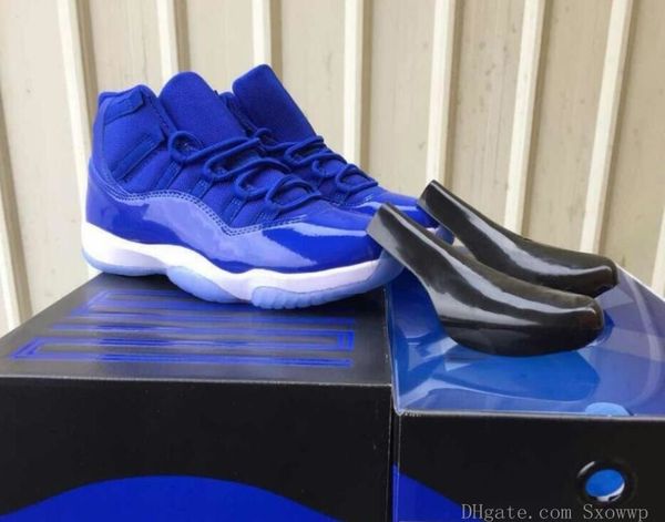 

новый 11 11s royal blue баскетбол обувь мужчины женщины royal blue black white athletic кроссовки высокого качества с коробкой