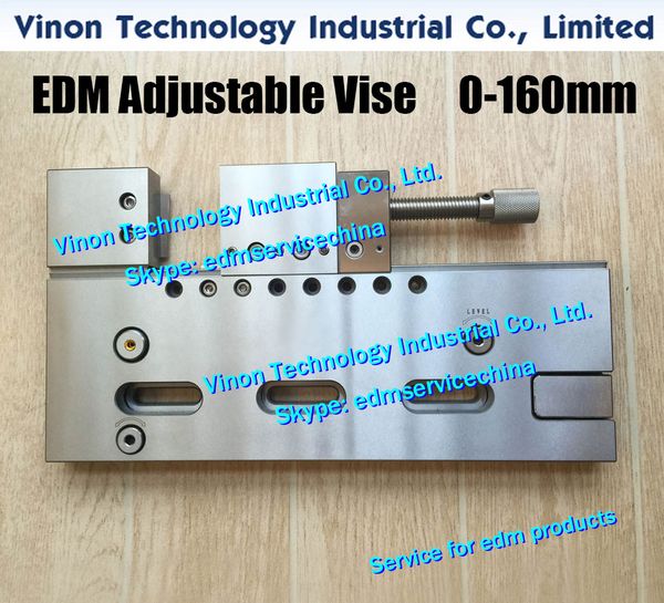 Parti per morsa regolabile per elettroerosione da 0-160 mm VS150, morsa a morsetto per taglio a filo di precisione in acciaio inossidabile Jig-Tools-Vise 160mm per macchina per elettroerosione a filo 0205872