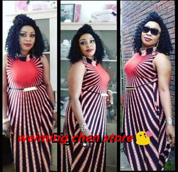 

2017 african dashiki dresses new fashion design bazin super elastic party famous loose rock design dressesfor lady, Red