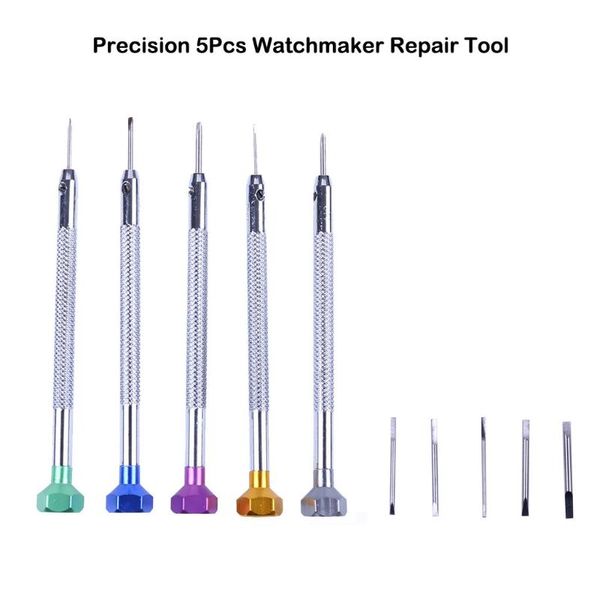 

40^precision 5pcs aluminum alloy screwdriver set eyeglasses watch jewelry watchmaker repair tool for surface repair