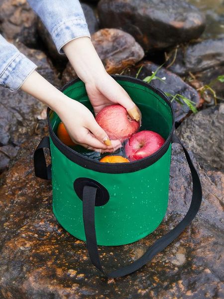 

mult function waterproof pu leather packing bags portable travel bag fishing package foldable foot bath bag outdoor wash