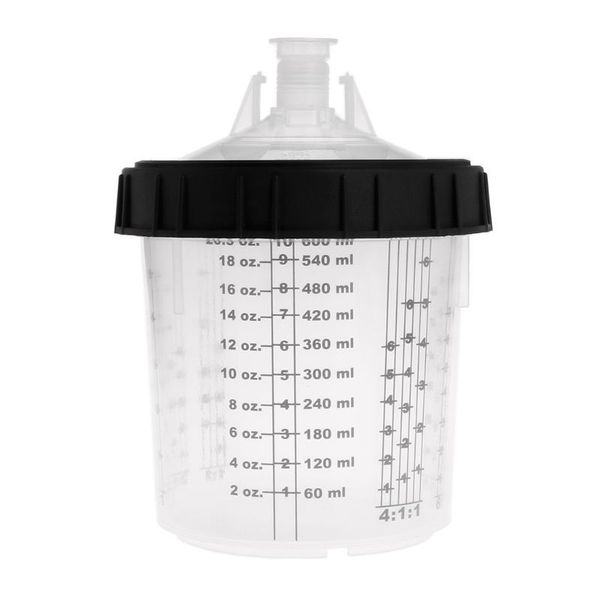 

paint mixing cup pps type h/o quick cup hard inner lids 600ml spray gun
