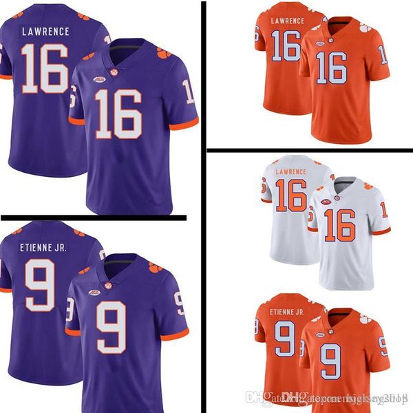 

ncaa 16 trevor lawrence clemson tigers college jersey 9 travis etienne jr. ohio state buckeyes 97 nick bosa 7 dwayne haskins jr, Black