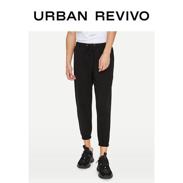 

ur new autumn men pants drawstring casual elastic pocketed trousers ml28s6kf2000, Black
