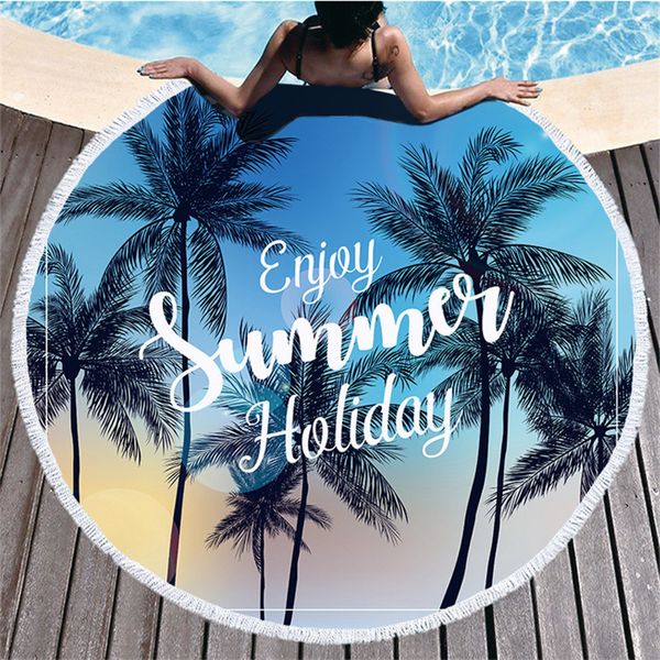 

tropical printed bath towel beach towel tassel round microfibre compressed travel bathroom towels bath towels for adults shower blanket