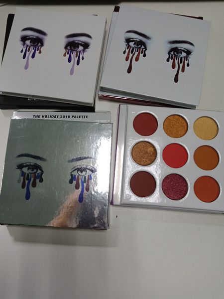 

2018 9 color eye hadow bronze burgundy palette co metic 9 color eye hadow purple holiday palette powder dhl hipping