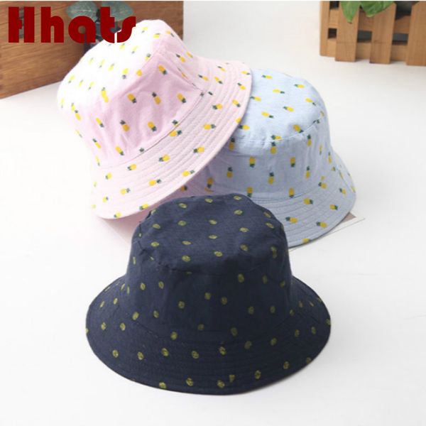 

pineapple bucket hat for women outdoor fishermen beach sun hat fruit printed female summer panama hip hop fishing bob