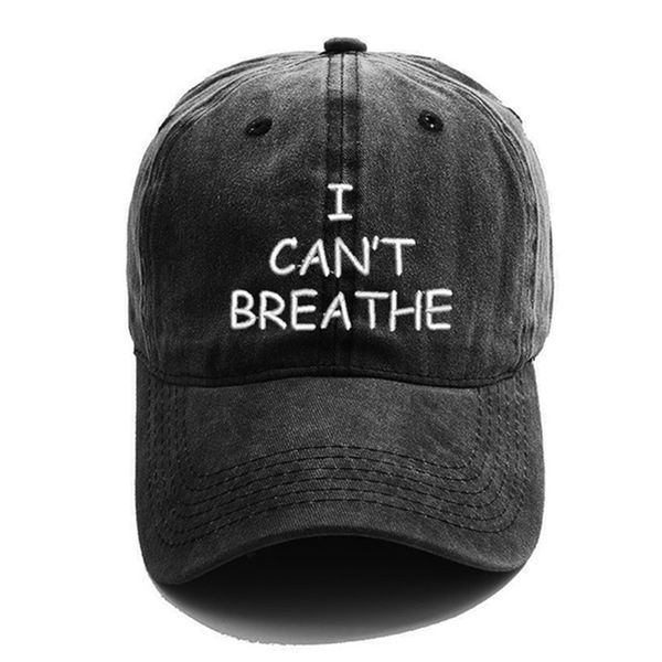 

i cant breathe classic retro cowboy hat baseball cap adjustable outdoor hat, Blue;gray