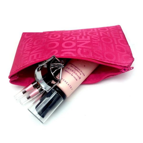

fashion portable cosmetic bag beauty zipper travel make up bag letter makeup case pouch toiletry organizer women wash holder