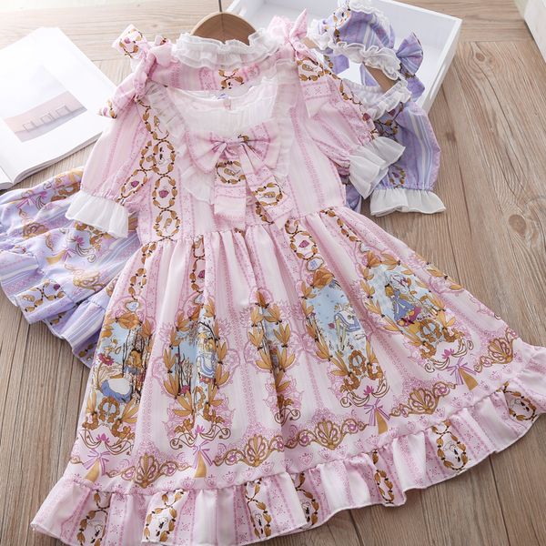 

2020 summer baby girls dress kids wear, Red;yellow