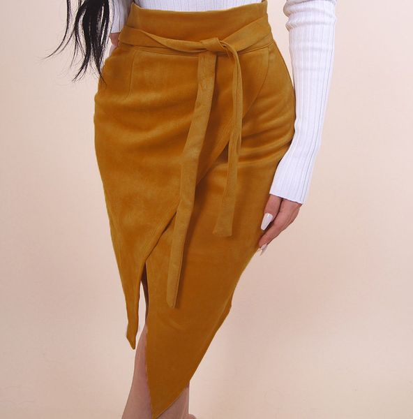 

Women Solid Color Irregular Lace Skirt Fashion Hip Autumm Dresses Casual A Line Sexy Female Clothing