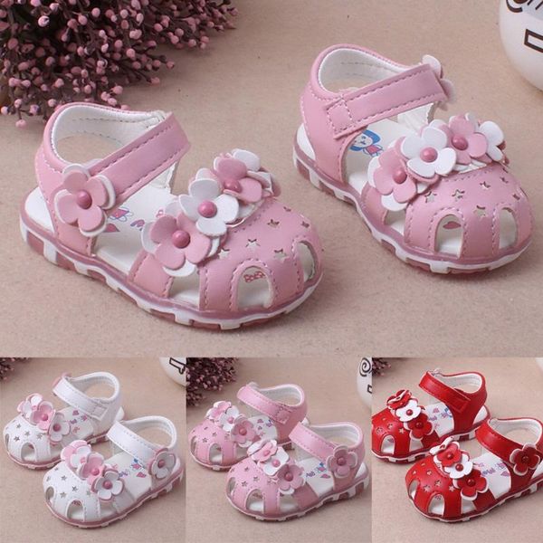 

princess girls baby hallow flower light beach sandals girl cute soft shoes hook & loop summer baby sandals for girls 2020, Black