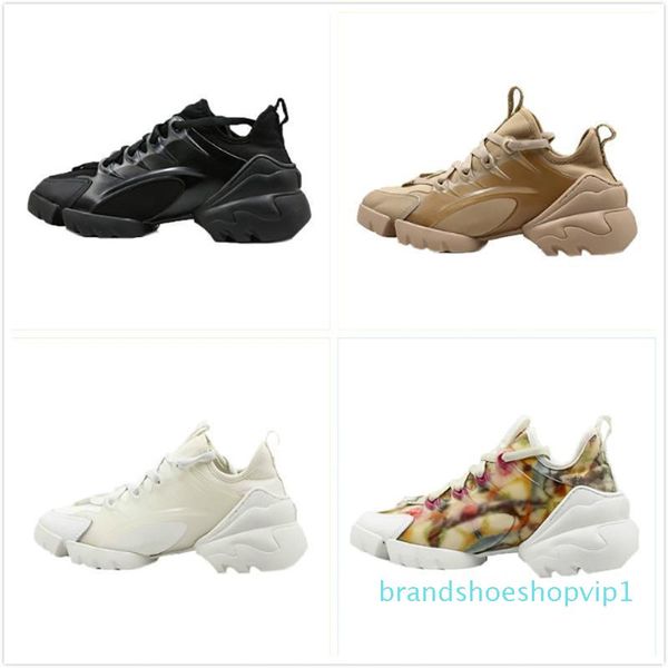 

brand 19ss connect horse hoof knitting casual shoes fashion white black khaki hommes designer sports shoes jogging womans sneaker l02