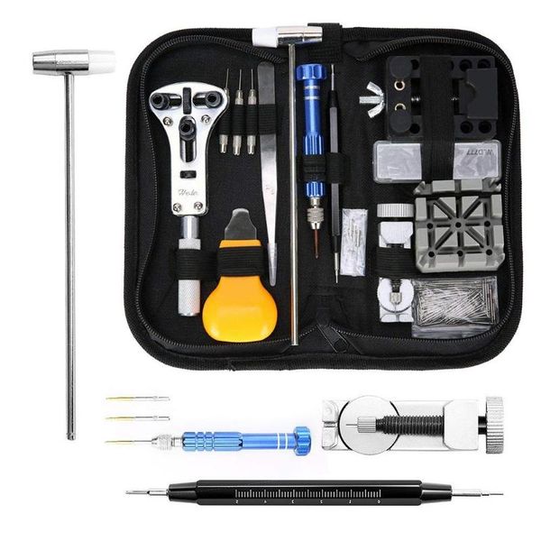 

144pcs watch tools watch opener remover spring bar repair pry screwdriver clock repair tool kit watchmaker tools