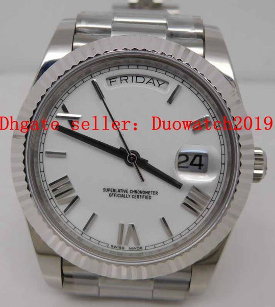 

mens super white dial bp factory version new v3 228238 president bracelet day date grid dial sapphire glass 40mm mens watches, Slivery;brown