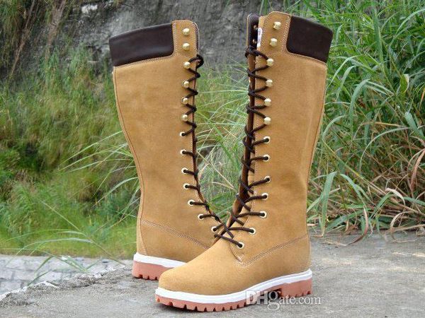 

big tree womens classic 14-inch designer work hiking boots for women luxury timber brand retro boots with dhl