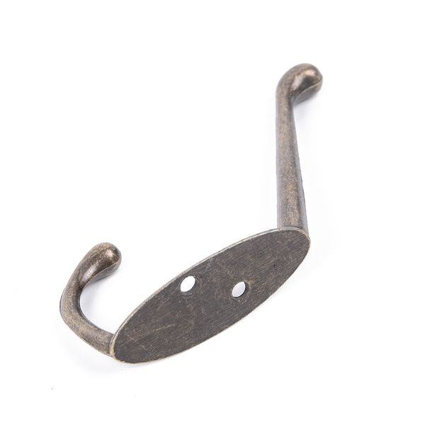 

5x classic antique industrial cast iron style double coat wall hook metal hanger