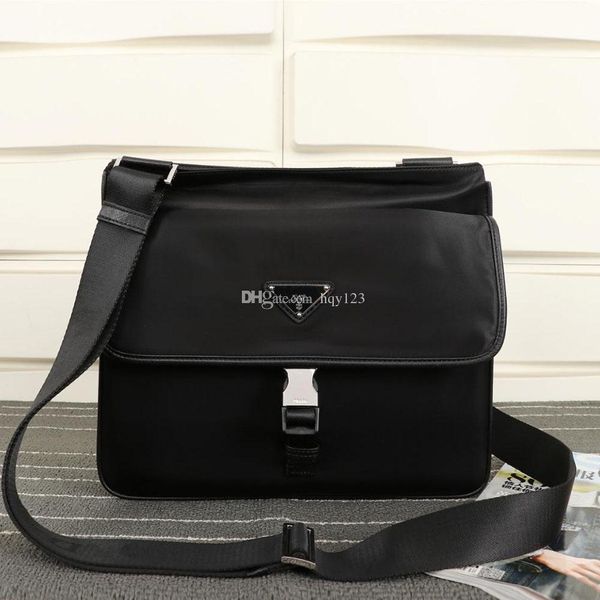 

latest messenger bag men cross body bag luxury mens designer bag plain black size w28xh27xd7cm model fh0269