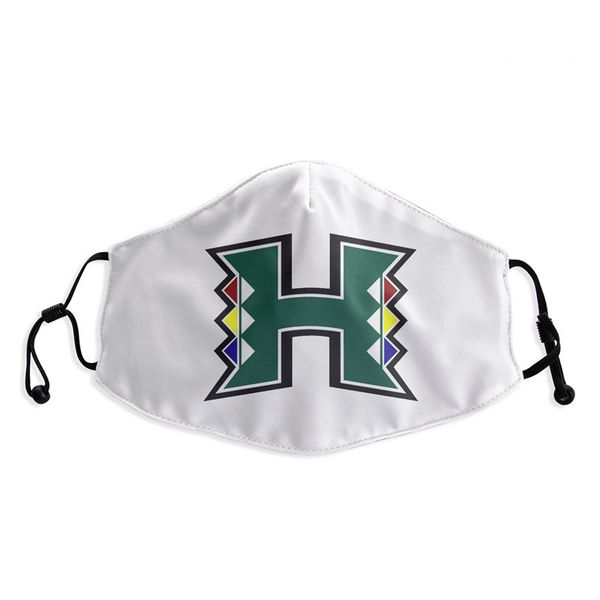 

ncaa hawaii warriors регулируемая многоразовая маска с 2шт угольным фильтром безопасная партия спорт на открытом воздухе респиратор пыли мас