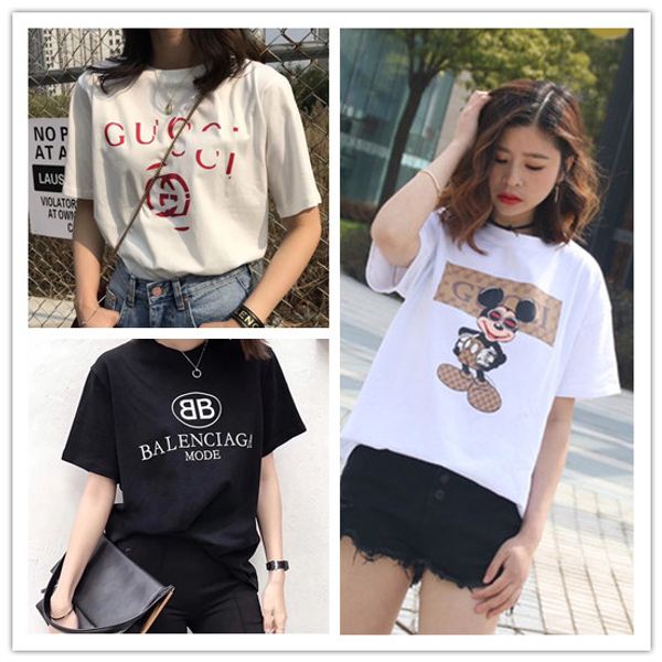 

2019 новая мода женщины с коротким рукавом свитер Dolce рубашка письма печатных дизай