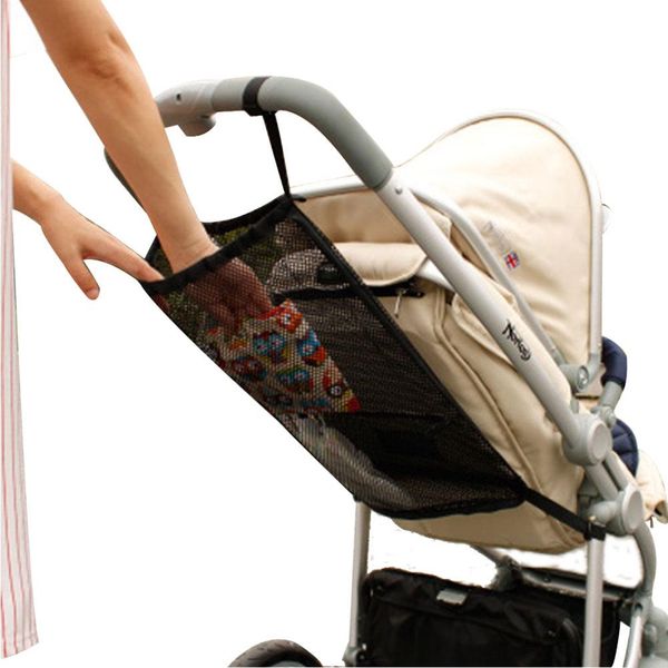 

baby stroller net bag child trolley basket mesh hanging storage net bag seat pocket stroller cart accessories
