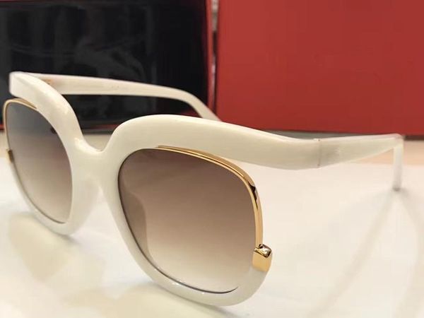 

863 s sunglasses luxury women brand designer fashion oval big summer style mixed color frame uv protection lens come with case, White;black