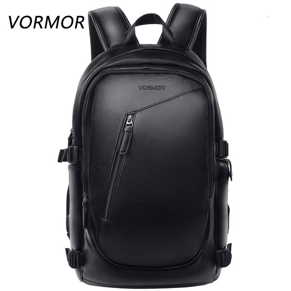 

vormor multifunction men backpack fashion waterproof pu leather backpack male travel bag casual school bag for women cj191201