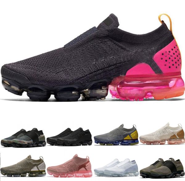 

2019 new Moc 2 Releasing Mens Laceless Multicolor Triple Black Running Shoes For Women Moc Shoes Sneakers Sports Trainers Racer Shoe