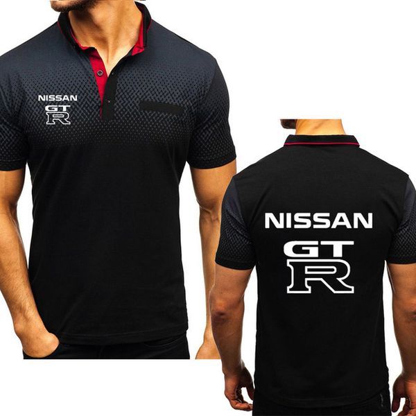 

new 2020 summer men's short sleeve gtr car printed cotton fashion casual men's poloo shirt