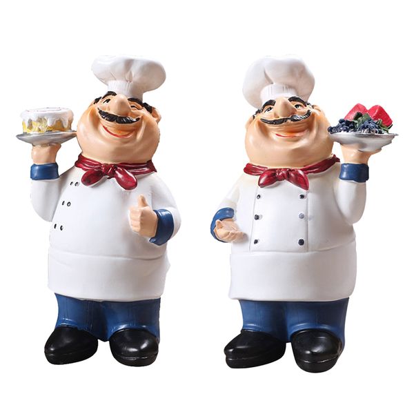 

2шт смолы кухня шеф повар статуэтки стол центральный дом коллекционные