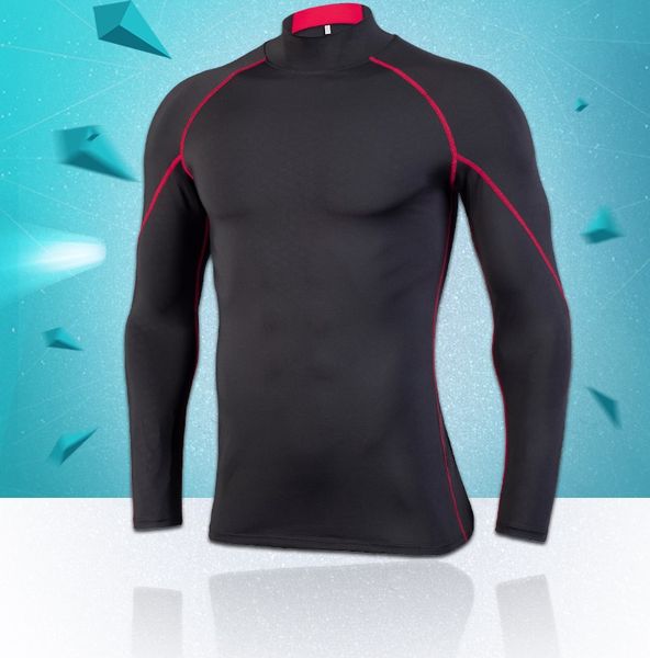 

cycli elasti force fitnes wear man long slee quick dryin pro tights outdor motion univeral sports cloths customized, Black;blue