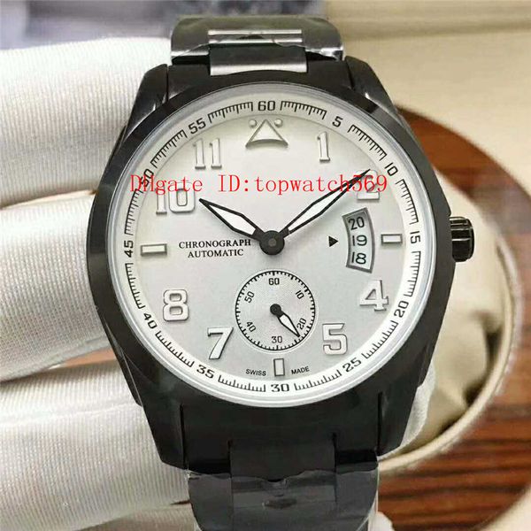 

new pilots gun watch wristwatch sport watch swiss automatic mechanical 28800 vph sapphire crystal 316l stainless steel super luminous, Slivery;brown