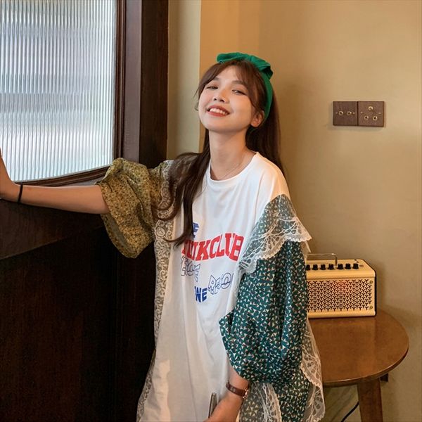 

2020 clothes ins loose all-match midi western style women's fashion 2020 clothes ins loose all-match midi western t-shirt style t-shirt, White